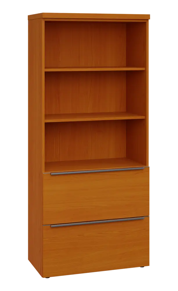 SIN 5 - 82ZN kancelářská skříň, 2-zásuvková/nika, 1820x800x400, třešeň šumavská